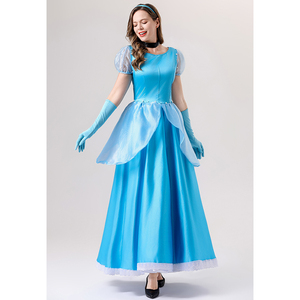 Mujeres nuevo vestido de princesa traje de escenario <span class=keywords><strong>Grimm</strong></span> cuento de hadas azul princesa disfraz Cosplay princesa vestido disfraz - Product Image 5