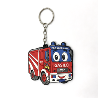 Porte-clés personnalisé en PVC 2D avec logo simple face, style automobile, cadeau promotionnel publicitaire à bas prix