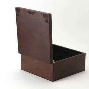 Large Wooden Decorative <b>Box</b> Accessory <b>Jewelry</b> Organizer <b>Hinged</b> Lid Storage <b>Box</b> Durable Space-Saving Modern Rectangle Home Office - Product Image 4