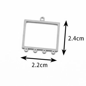 10pcs 스테인레스 스틸 스타 트라이앵글 사각 드롭 커넥터 펜던트 루프 DIY 목걸이 쥬얼리 만들기 액세서리 - Product Image 3