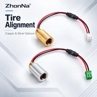 Module laser à point jaune ZhonNa 13x23mm en cuivre argenté 3V-5V, accessoire de positionnement pour instrument de détection d'alignement de roues de pneus
