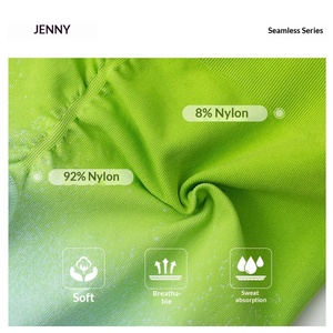 Conjunto Deportivo de 4 Piezas para Mujer <span class=keywords><strong>Jenny</strong></span>'s Autumn Gradient Color, Transpirable, de Spandex/Nylon, para Fitness, Yoga y Actividades al Aire Libre - Product Image 2