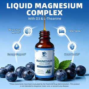 Gouttes liquides de magnésium avec L-Théanine 100 mg, Mousse de mer, Baies de sureau, Camomille, Fleur de la passion, Soutien de l'humeur, 2 fl oz - Product Image 2