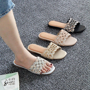 <b>Summer</b> New Design Wholesale Flat Casual Slip-on Water Droplet-embroidered Breathable Lightweight Women's Sandals and <b>slippers</b> - Product Image 1