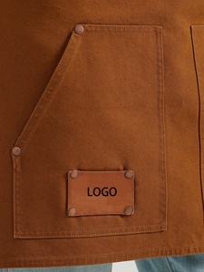 Delantal de café de algodón <span class=keywords><strong>Vintage</strong></span> con logotipo personalizado, delantal de cocina profesional de medio algodón, <span class=keywords><strong>uniforme</strong></span>, delantal de media barra Unisex para Chef y <span class=keywords><strong>camarero</strong></span> - Product Image 4