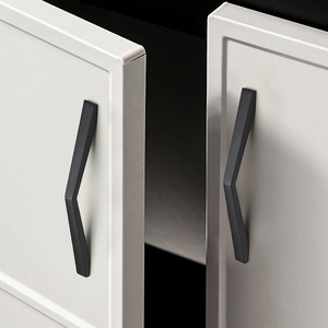 Poignées de porte modernes en alliage de zinc noir mat, accessoires de meubles, poignées de porte de placard noir, design moderne - Product Image 5