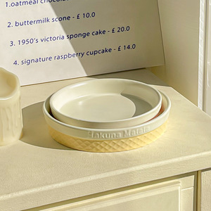 <b>Ceramic</b> Yogurt Bowl Oatmeal Dessert Bowl Ice Cream Plate Round Tableware For Breakfast Party Hotel Coffee Tea Use - Product Image 4