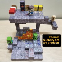 Blocs de construction magnétiques miniatures en plastique ABS multicolores, décorations d'anniversaire pour enfants, jouets de construction de château, figurines