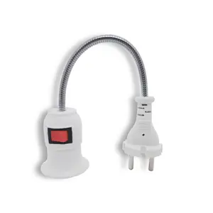 Manufacturers direct sales of European standard screw E27 universal household plug lamp holder