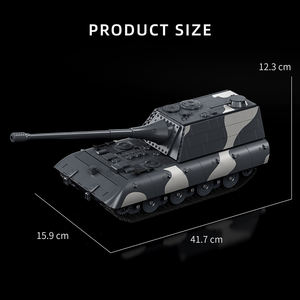 Destructor de tanques Panzer 1/28 a gran escala, tanque superpesado alemán, batallón de artillería, modelo de vehículo, juego de bloques de construcción - Product Image 2