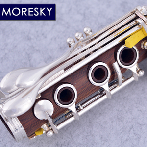 <span class=keywords><strong>Clarinete</strong></span> Profesional MORESKY de Madera Roja, 18 Llaves, Bb, Madera de Palisandro, Llaves Plateadas, Sib, Klarnet M121 - Product Image 6