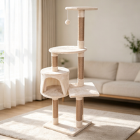 Grand mobilier pour chat avec plateformes de repos, grands poteaux à gratter en sisal, niveaux de saut et espace d'escalade pour chats d'intérieur, arbre à chat