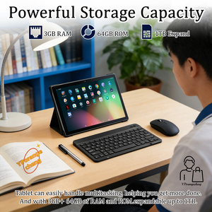 Новый планшет YPORANGE 10.1 дюйма 2-в-1, восьмиядерный процессор MTK, <span class=keywords><strong>Android</strong></span> 12, IPS-экран 1280x800, 3 ГБ ОЗУ, 64 ГБ ПЗУ, Wi-Fi, 5G, GSM, USB-C, бизнес-клавиатура - Product Image 4