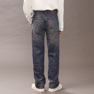Pantalones Vaqueros Anchos de Estilo Y2K para Hombre, Lavado Arrugado, Estilo Vintage, Lavado Ácido, Estilo Urbano, Hip-Hop, 2025 - Product Image 5