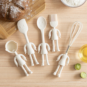 ชุดอุปกรณ์ทำขนมซิลิโคนรูปคนน่ารัก 5 ชิ้น ทนความร้อน ไม่ติดกระทะ - Product Image 2