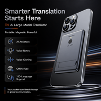 Dispositif linguistique portable T1 Ai, 150 langues, traduction en temps réel, application transversale, enregistrement vocal, vidéo et photo hors ligne, réunion, voyage