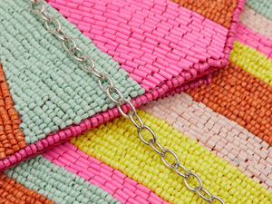 Bolso de mano con cuentas de moda moderna para mujer, cadena con asa de hombro, bolso de noche hecho a mano, bolso de cena de fábrica directo - Product Image 2