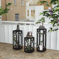 Prix de gros de premier ordre nouveau support de rangement pour balcon de style chinois support de Pot de fleur succulente multicouche au sol