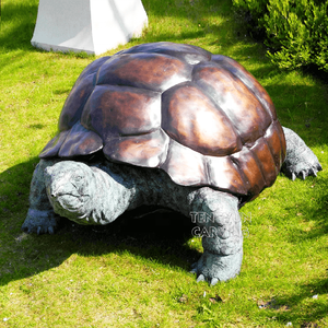 Sculpture décorative de terrain d'herbe naturelle, sculpture en fonte de cuivre, ornement de jardin, <span class=keywords><strong>tortue</strong></span> en bronze - Product Image 3