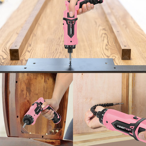 Ensemble de tournevis électrique à couple élevé de 82 pièces 8V avec <span class=keywords><strong>mandrin</strong></span> de 1/4 pouce, couple maximal de 62 IN.LBS et lumière LED - Outil de perçage manuel DIY - Product Image 4