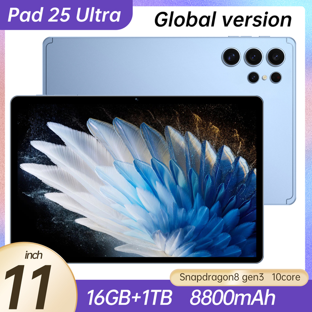 New 2026 Android 14 11-inch Octa Core 1080P 5G Wi-Fi Capacitive Screen S25 Ultra 16GB+1TB Eye Care Powerhouse Tablet PC for Kids