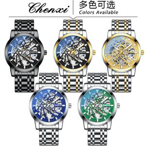 <b>Skeletonized</b> <b>Automatic</b> Mechanical <b>Watch</b> Waterproof Luminous Men's Stainless Steel Strap Mechanical <b>Watch</b> - Product Image 2