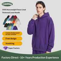 Pull à capuche uni pour homme CKX |   26 Nouveautés Automne-Hiver Style Américain Polaire Doublé Oversize Décontracté 27 Couleurs