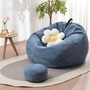 حقيبة حصير مفردة حديثة ، سرير كرسي ، مسند ظهر للشرفة ، غرفة نوم ترفيهية ، قماش منجد - Product Image 4