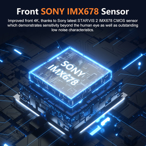 4K + 1080P Dash Cam phía trước và phía sau xe máy ảnh 170fov Sony starvis2 678 cảm biến được xây dựng trong 5GHz Wi-Fi GPS Xe DVR hộp đen zd72s - Product Image 2