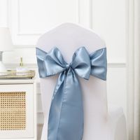 Housse de chaise réutilisable en polyester satiné doré imprimé, élastique et anti-poussière, pour mariages et usage domestique, idéale pour les banquets.