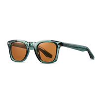 Lunettes de soleil polarisées rectangulaires en gros, monture épaisse vintage, protection UV400, logo personnalisé OEM ODM