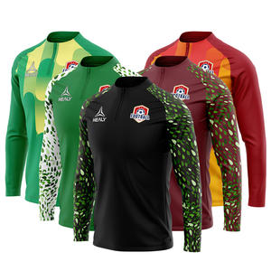 Vêtement de sport avec logo de marque par sublimation, veste de football pour homme, printemps, respirante, légère, en spandex/polyester - Product Image 1