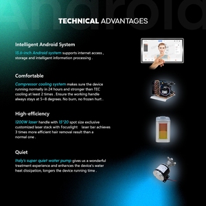 Vendita calda indolore laser diodo macchina di depilazione professionale multifunzionale - Product Image 4