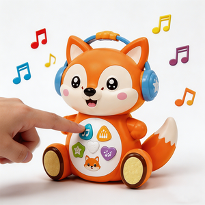 Fabricante de Juguetes Educativos de Plástico Personalizables OEM, Venta al por Mayor de Juguetes Musicales Eléctricos para Bebés, Juguete Robot Interactivo de Aprendizaje - Product Image 3