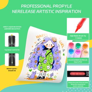 New Coming Hot 408 Colors <b>Brush</b> Tip Acrylic Marker Pen Set for Graffiti Permanent Ink Art Marker Pen - Product Image 2