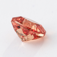 Redleaf populer matahari terbenam warna oranye Lab tumbuh safir 1CT 3CT 6CT bantal memotong merah Ruby untuk membuat perhiasan