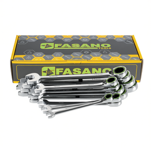 Juego de Llaves Combinadas Fasano de 6 mm a 15 mm, Métricas, con Trinquete, Herramientas de Reparación Automotriz - Product Image 2