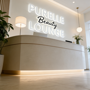 Letrero para Salón, Letrero Exterior con Logotipo de Marca, Letrero con Logotipo Personalizado, Letrero LED con Diseño de Logotipo, Letrero de Pared con Logotipo, Letrero Metálico con Logotipo para Negocios y Empresas - Product Image 3