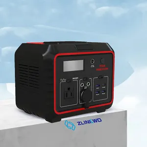 Zlinkwd Portable Power Station 300W Solar Generator 110V Emergency Power Supply Charged by Solar AC Outlet Cars