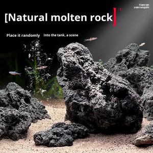 국경을 넘는 인기 상품 다공성 천연 용암석 어항 장식품 실제 돌 장식물 어항 수생 풍경 장식 - Product Image 4