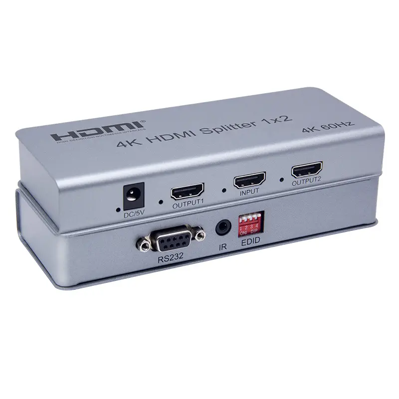 Divisor HDMI de 1x2,2021, 4K, 1 en 2, salida simultánea, 4K/3D/1080P, compatible con HDMI TV Stick, proyector de pantalla HDTV/DVD/DVR