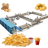 Ligne de production industrielle entièrement automatique de frites surgelées 1000 kg/h, machine à fabriquer des frites fraîches à partir de pommes de terre, à vendre
