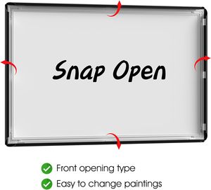 32mm <span class=keywords><strong>A1</strong></span>/A4 Kích thước nhôm Snap treo tường hình ảnh khung hình trang trí nội thất quảng cáo Poster cho sử dụng trong nhà - Product Image 6