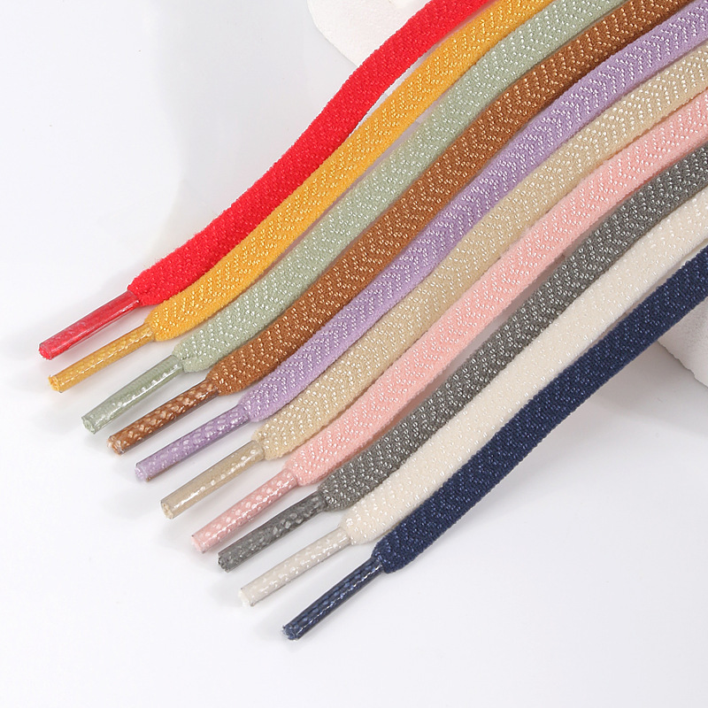 Elastic Arrow Pattern Width 6mm Polyester Woven White Shoes Band Multicolor Flat Sneaker Shoelaces