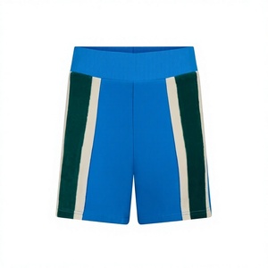 Shorts de course pour femmes, taille élastique, couleur unie, respirants et écologiques, durables, été, 100% coton, shorts en molleton uni - Product Image 1