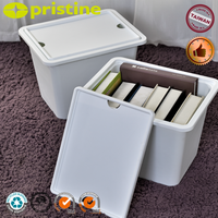 Organisateur de rangement pour jouets à 2 tiroirs Grande boîte en plastique avec couvercle Ensemble de grands bacs de rangement