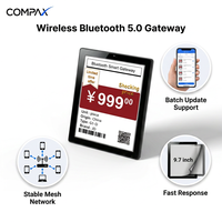 Etiqueta Digital para Estantes COMPAX con Conexión Bluetooth BLE, Pantalla de Tinta Electrónica de 9.7 Pulgadas y 4 Colores, ESL IP65 de Bajo Consumo, para Interiores, Basada en la Nube