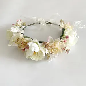 FC767 Hera new spring greenery Floral Headband fairy peony girls flower crown online shopping