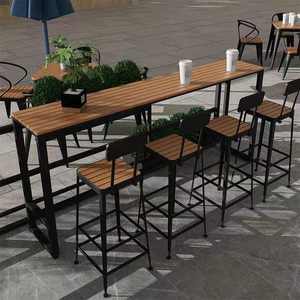 MORE DESIGN Muebles <span class=keywords><strong>de</strong></span> balcón baratos Parte superior <span class=keywords><strong>de</strong></span> <span class=keywords><strong>madera</strong></span> pata <span class=keywords><strong>de</strong></span> metal Rectangular Piscina <span class=keywords><strong>Patio</strong></span> Jardín <span class=keywords><strong>de</strong></span> <span class=keywords><strong>madera</strong></span> <span class=keywords><strong>Bar</strong></span> Comedor Mesa al aire libre - Product Image 5