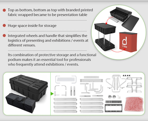 Thiết kế mới nhôm tradeshow truy cập hội chợ triển lãm sự kiện khuyến mãi 22 ''~ 43'' Màn hình tầng thường vụ hiển thị TV đứng bảng phía trước - Product Image 6